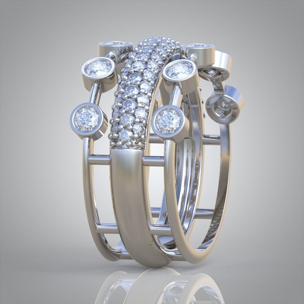 Diamond ring 0522 3D printable model8 3D print model_5