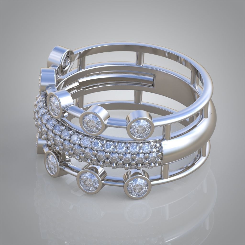 Diamond ring 0522 3D printable model8 3D print model_9
