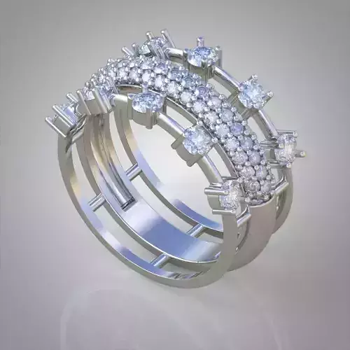 Diamond ring 0523 3D printable model11