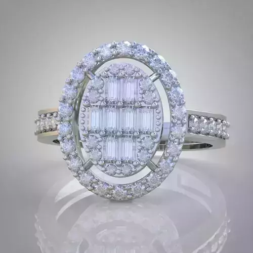 Diamond ring 0528 3D printable model11