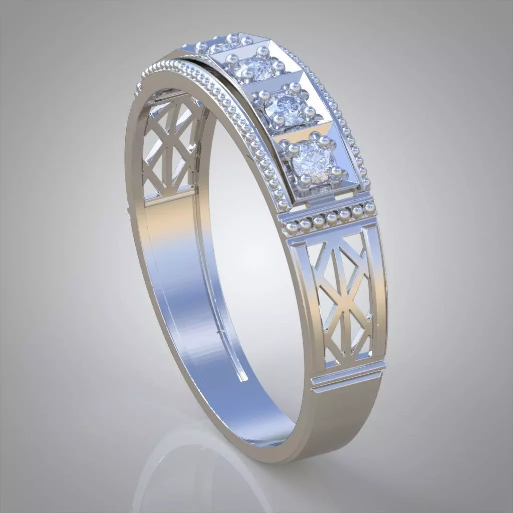 Diamond ring 0529 3D printable model Free 3D print model