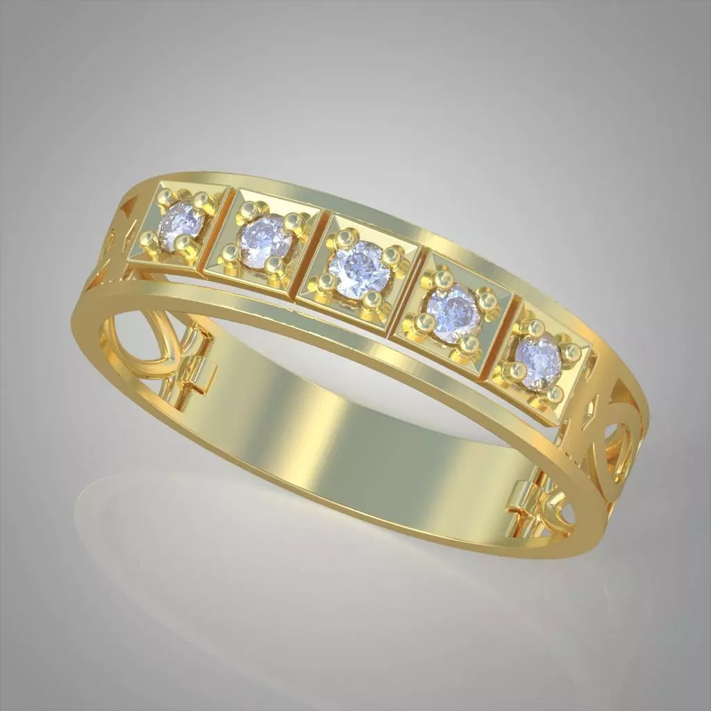 Diamond ring 0530 3D printable model Free 3D print model