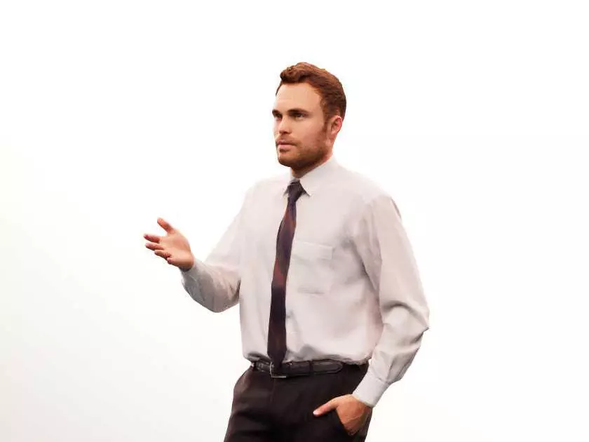 Simon 10085 - Standing Business Man Talking Low-poly 3D model