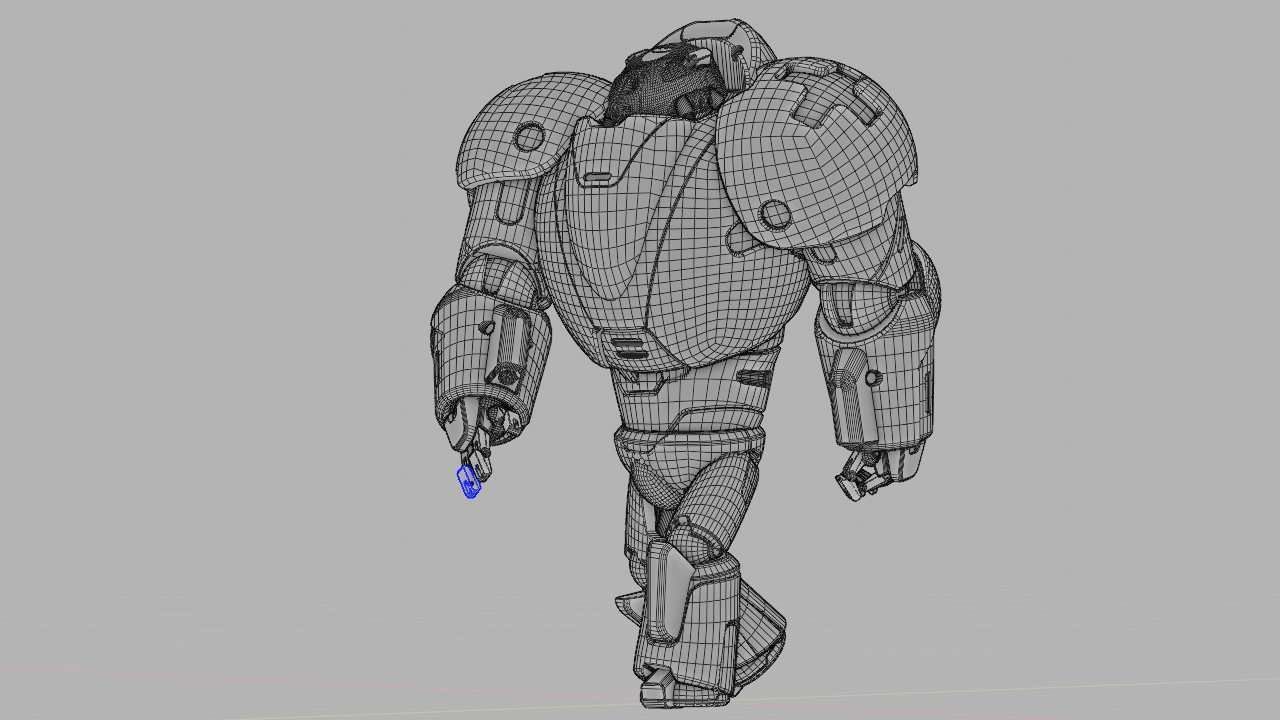COMBAT DROID M-3000  RIGGED 3D model_39
