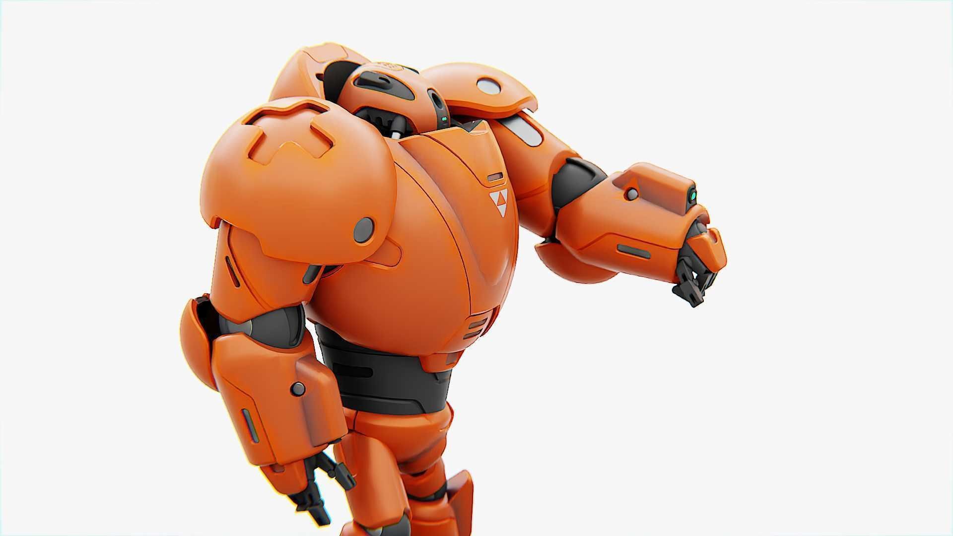 COMBAT DROID M-3000  RIGGED 3D model_12