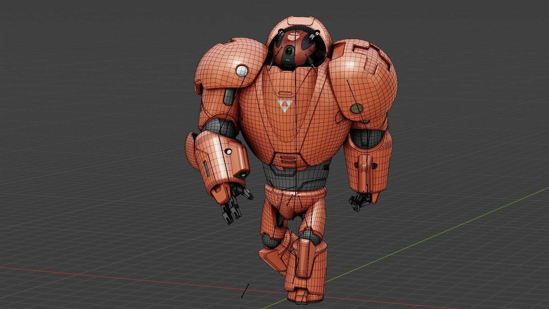 COMBAT DROID M-3000  RIGGED 3D model_35