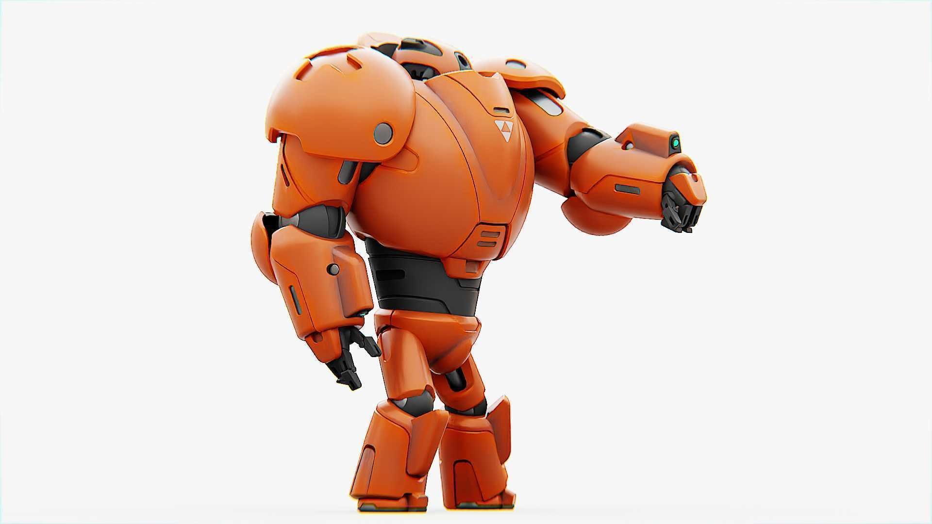 COMBAT DROID M-3000  RIGGED 3D model_19