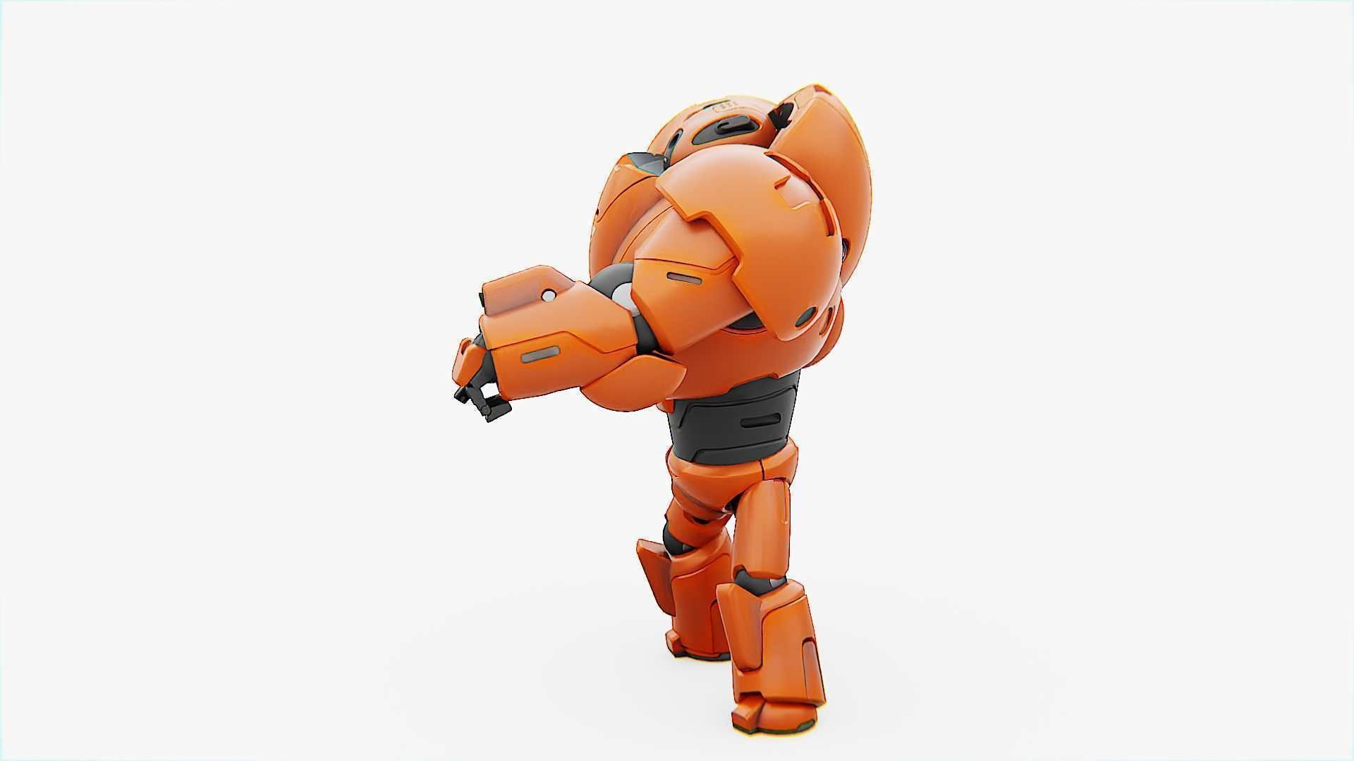 COMBAT DROID M-3000  RIGGED 3D model_6