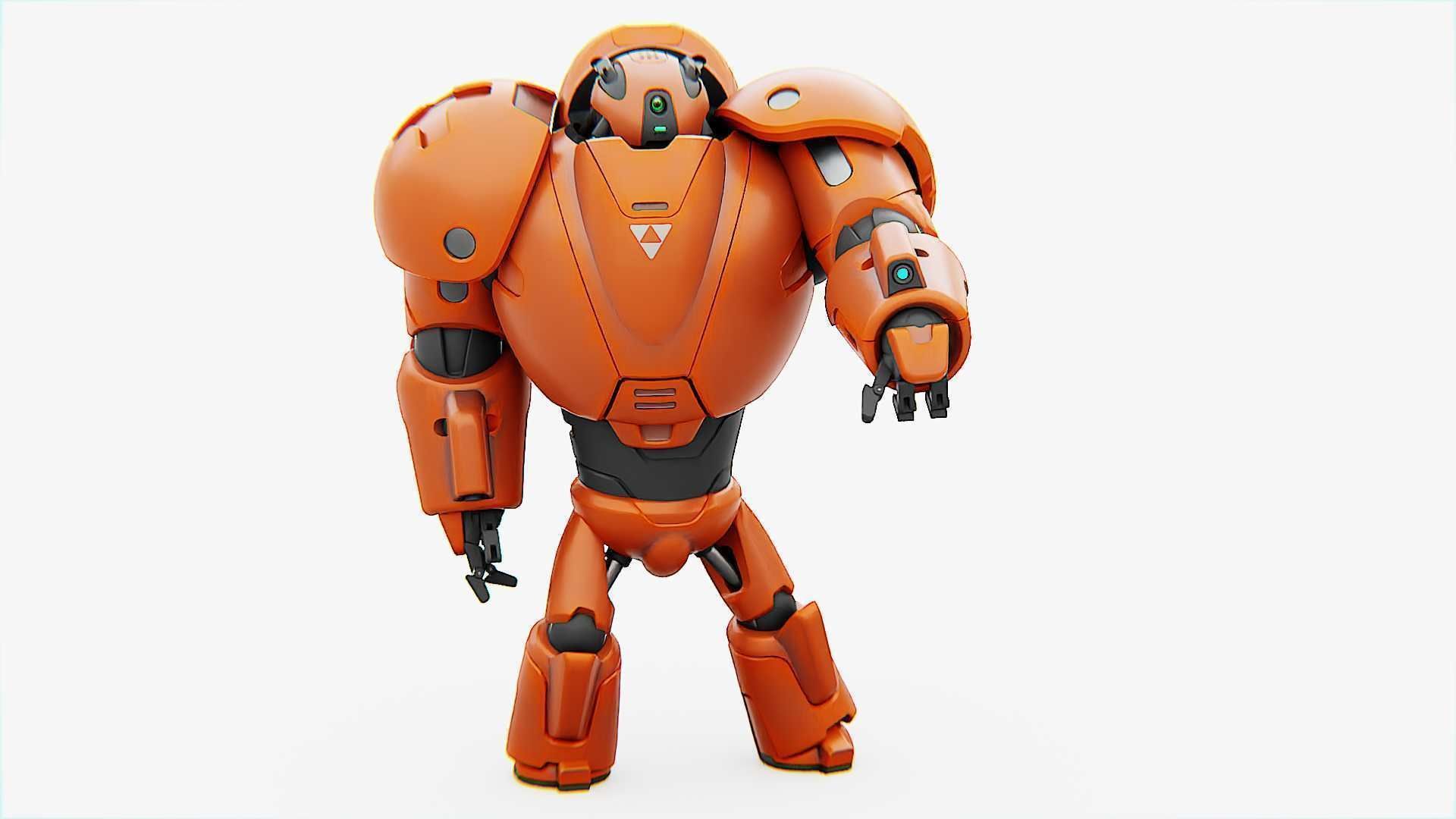 COMBAT DROID M-3000  RIGGED 3D model_14