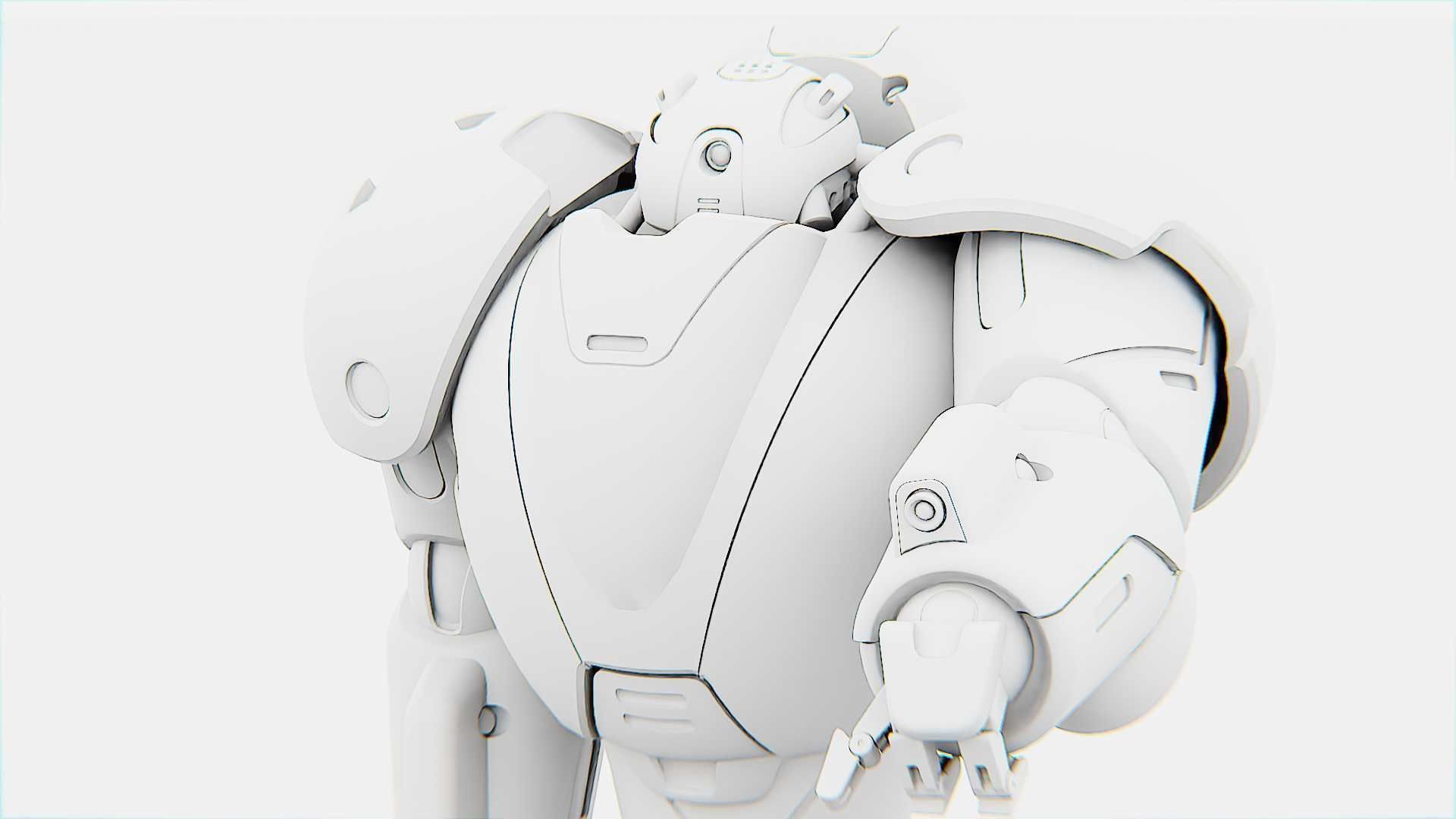 COMBAT DROID M-3000  RIGGED 3D model_30