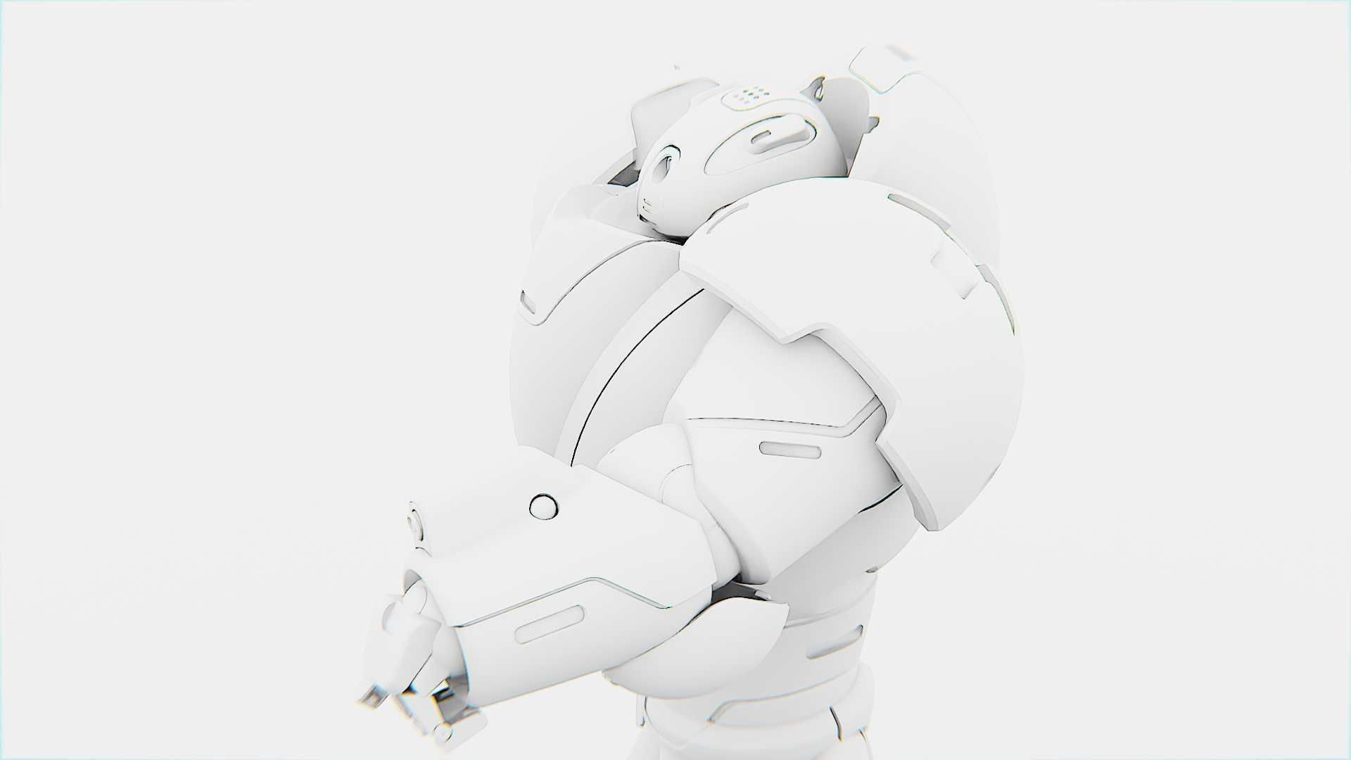 COMBAT DROID M-3000  RIGGED 3D model_31