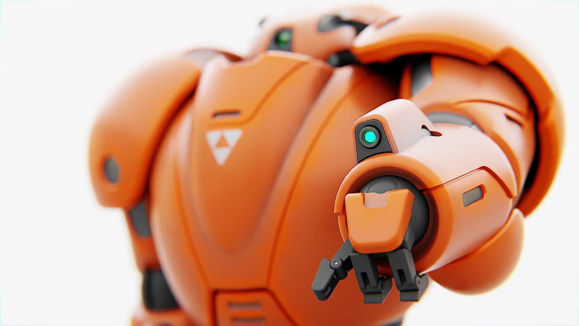 COMBAT DROID M-3000  RIGGED 3D model_3