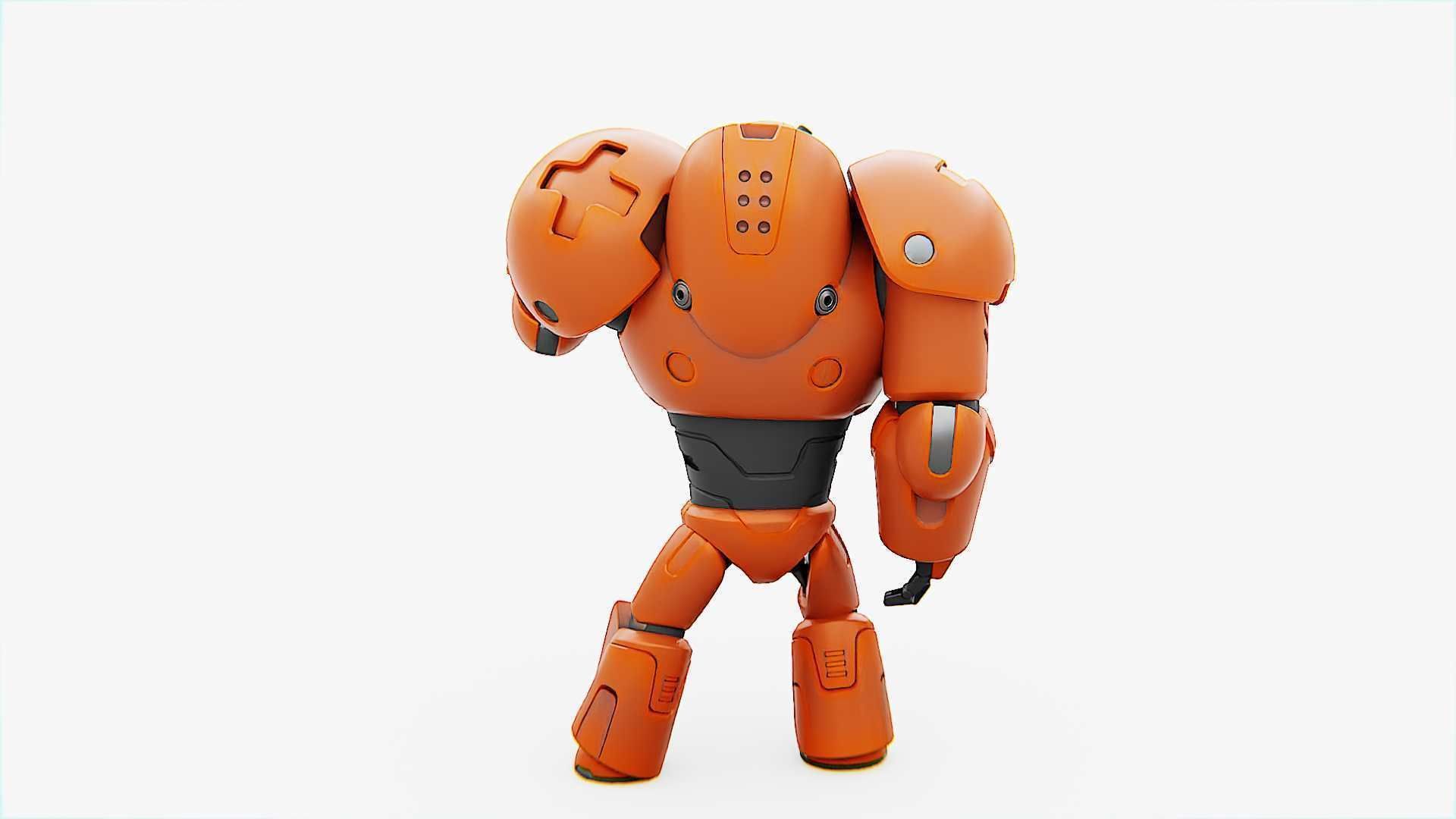 COMBAT DROID M-3000  RIGGED 3D model_9