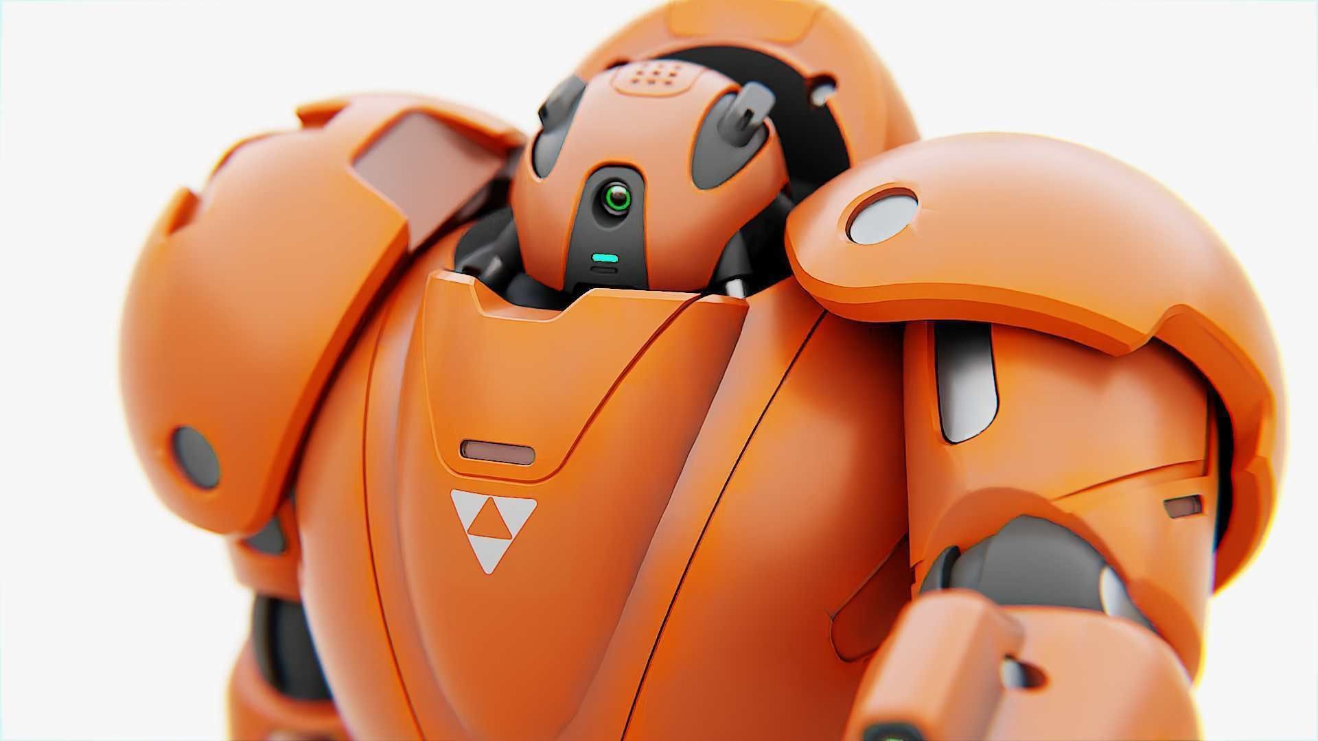 COMBAT DROID M-3000  RIGGED 3D model_1