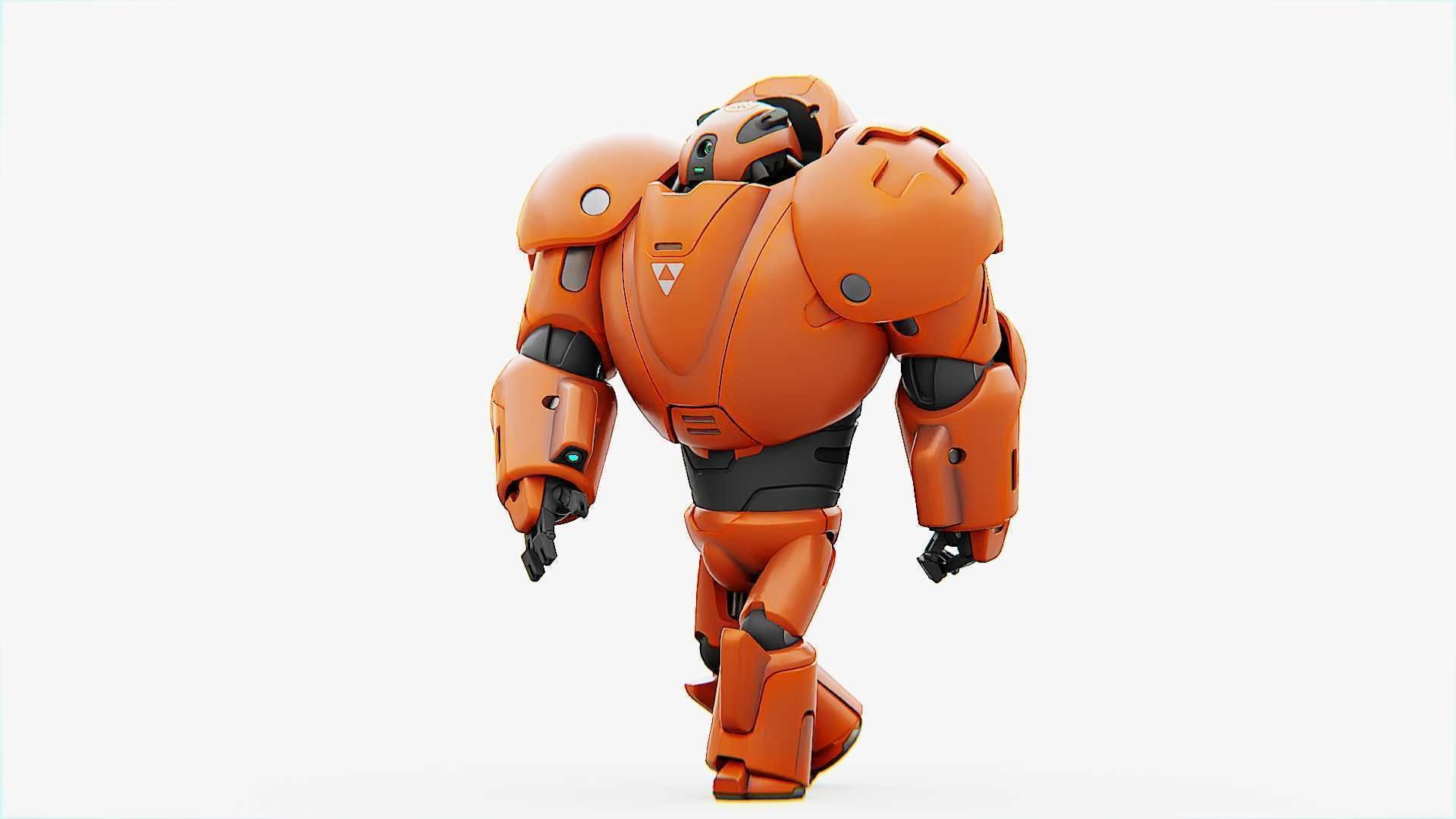 COMBAT DROID M-3000  RIGGED 3D model_22