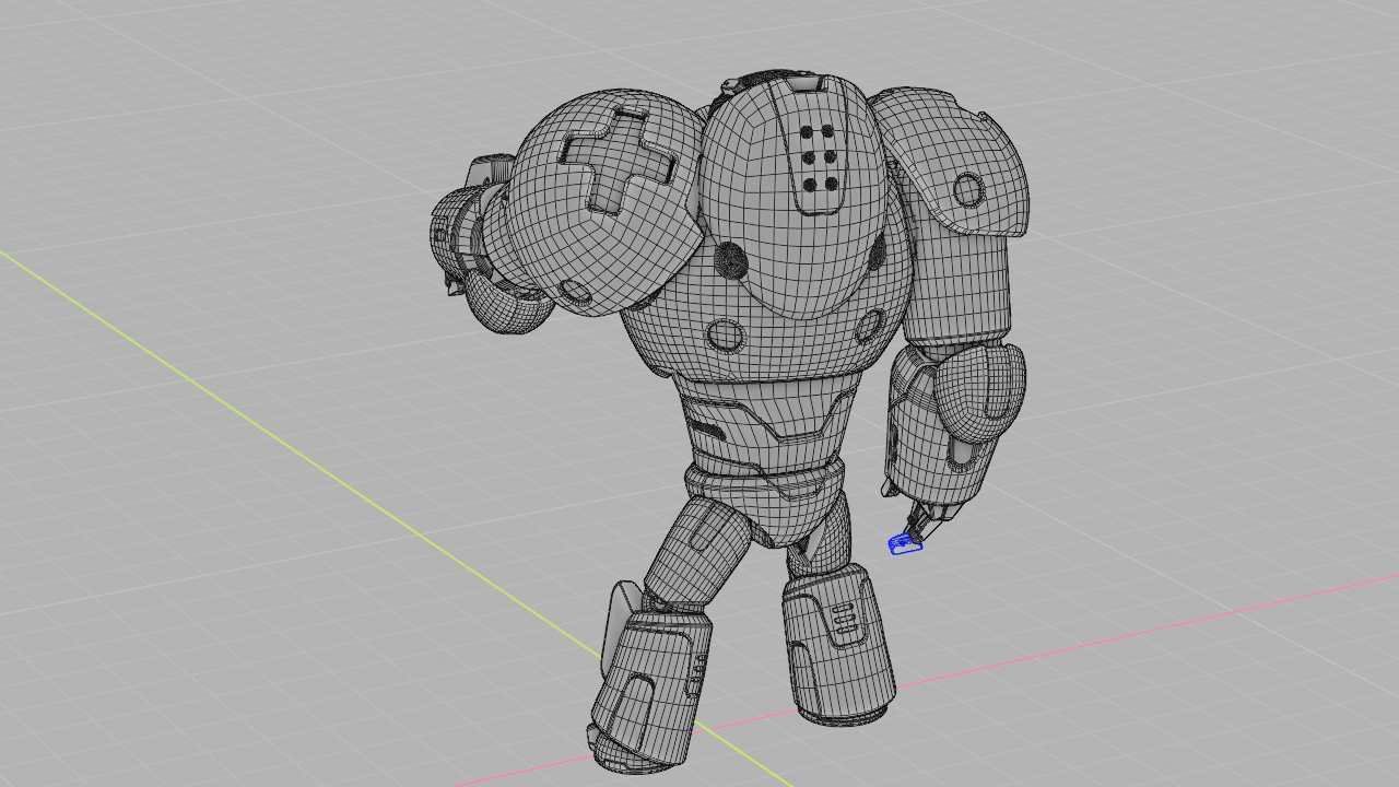 COMBAT DROID M-3000  RIGGED 3D model_38