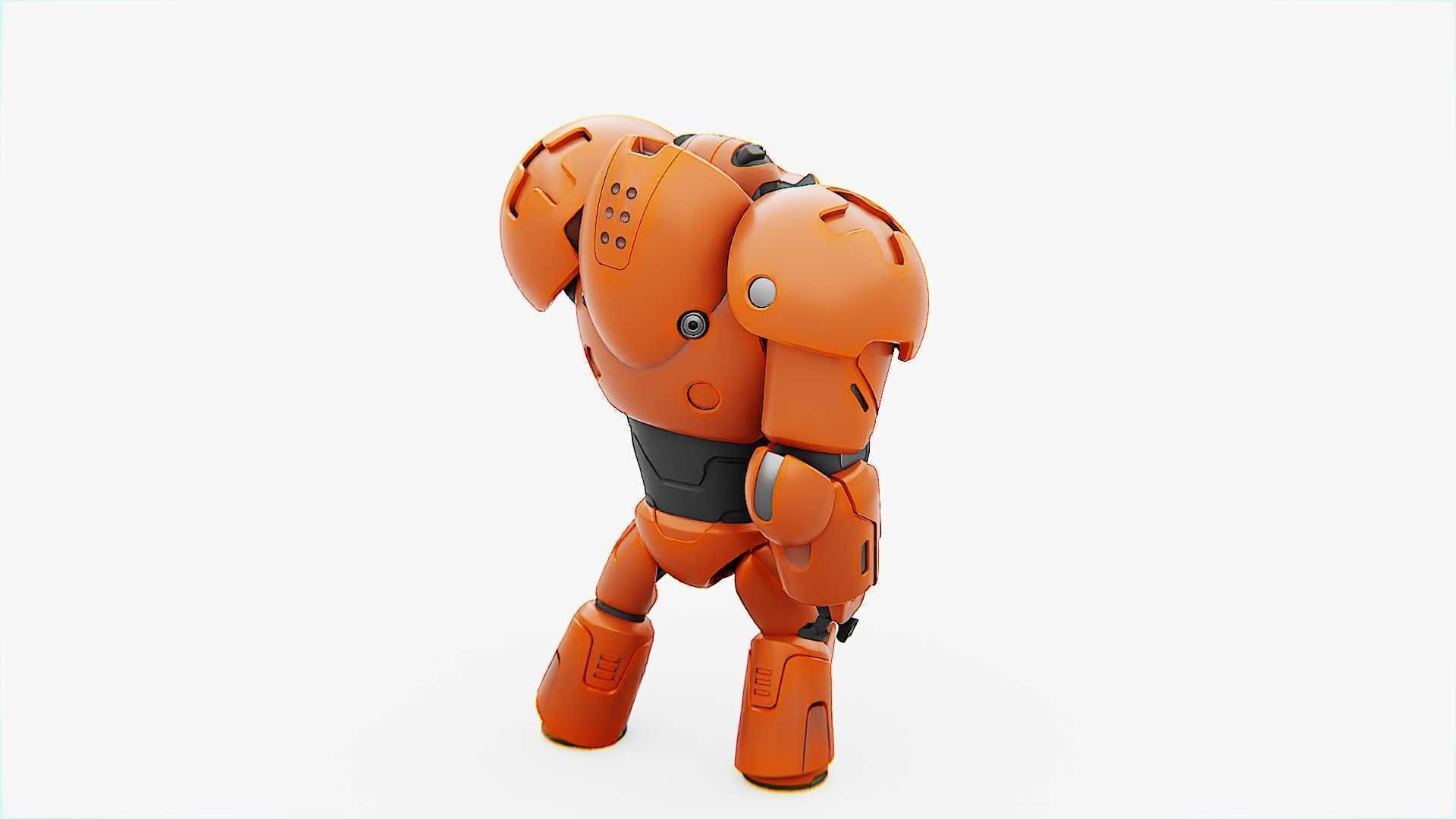 COMBAT DROID M-3000  RIGGED 3D model_10