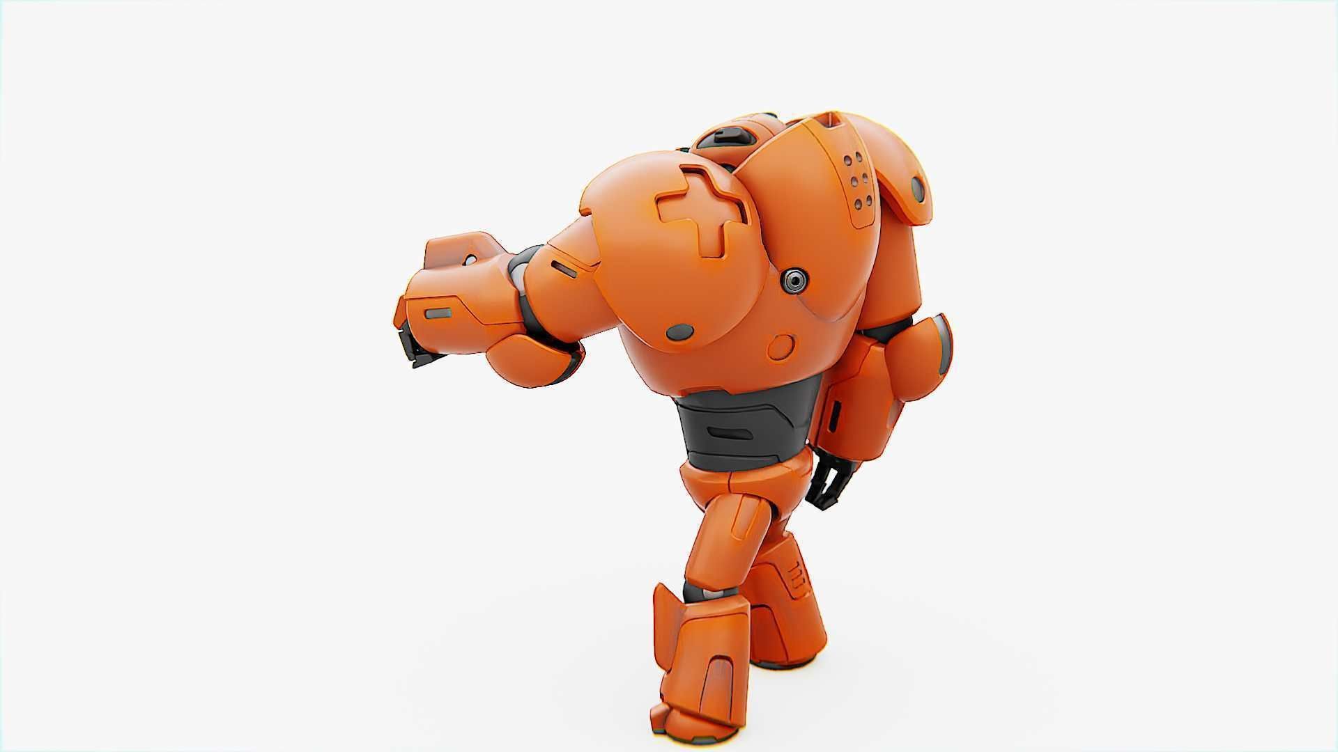 COMBAT DROID M-3000  RIGGED 3D model_7