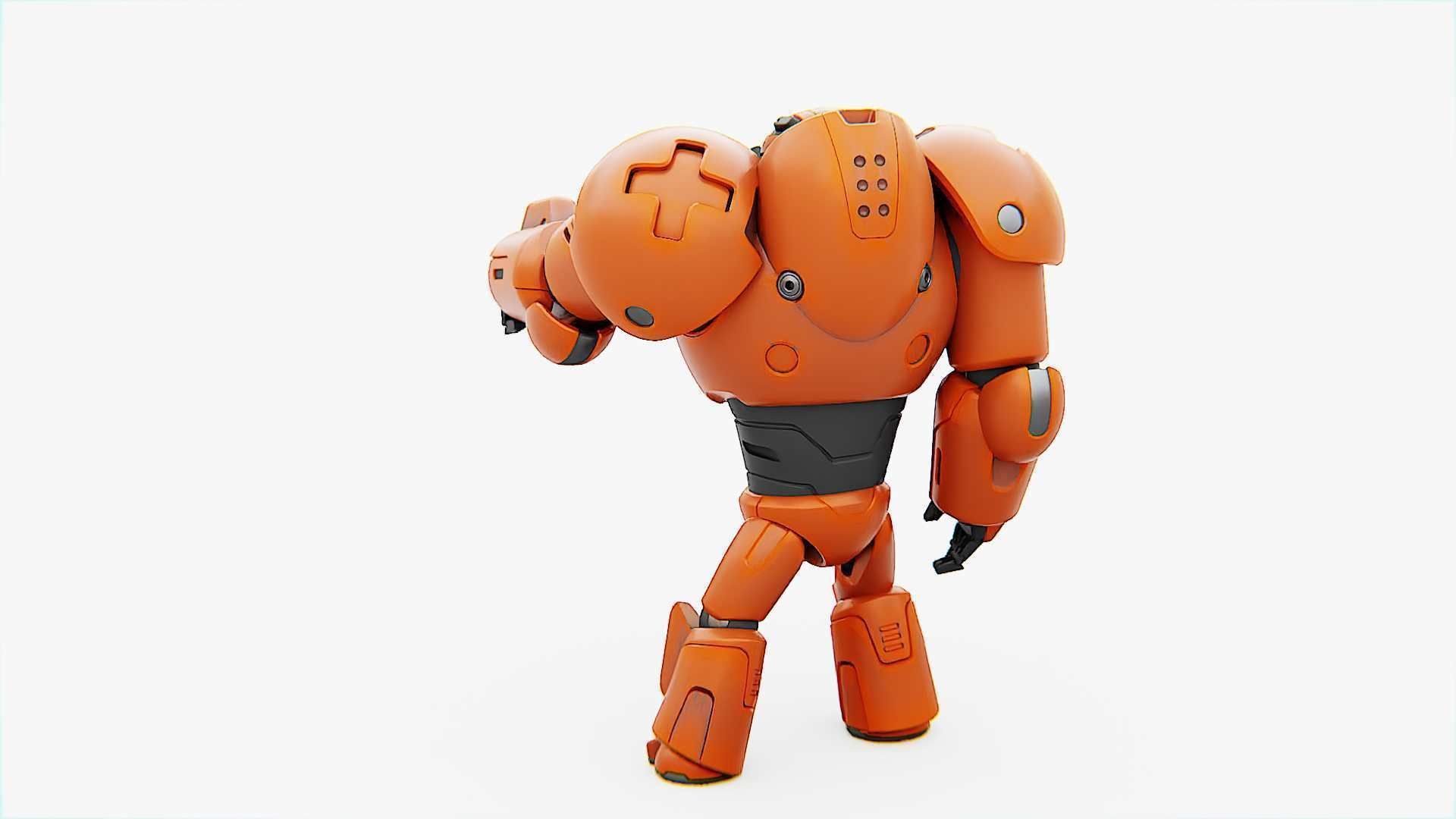 COMBAT DROID M-3000  RIGGED 3D model_8