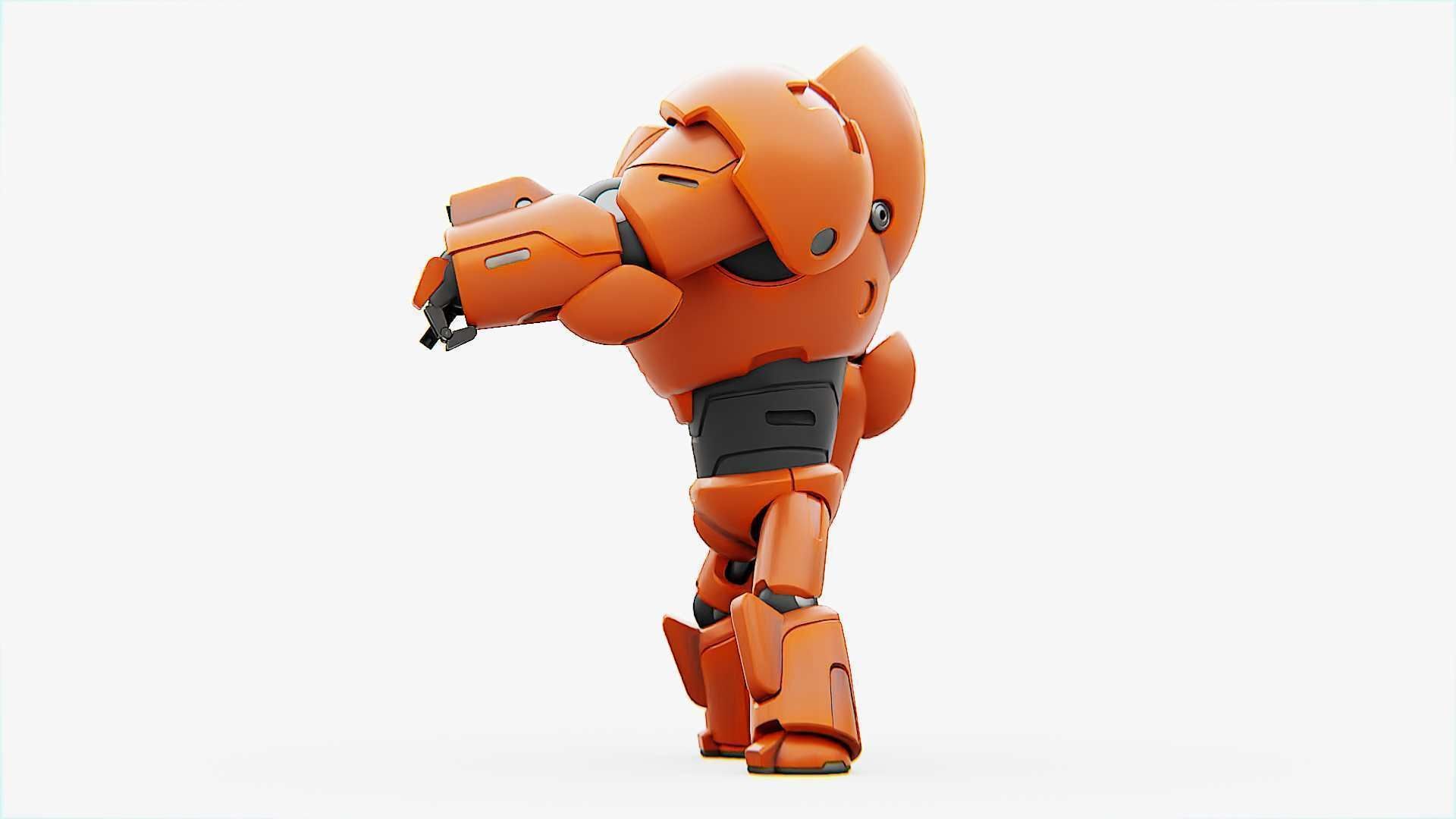 COMBAT DROID M-3000  RIGGED 3D model_17