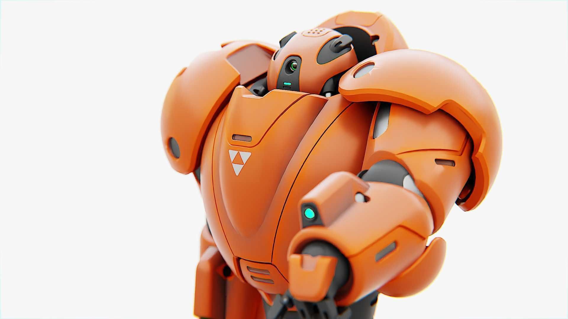 COMBAT DROID M-3000  RIGGED 3D model_2