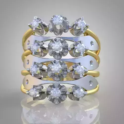 Diamond ring 0532 3D printable model