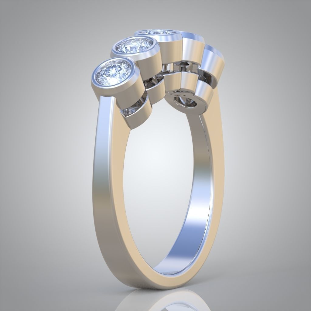 Diamond ring 0535 3D printable model 3D print model_5