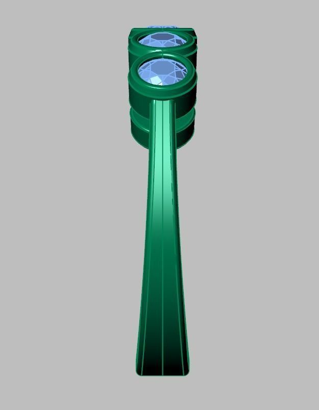 Diamond ring 0535 3D printable model 3D print model_13