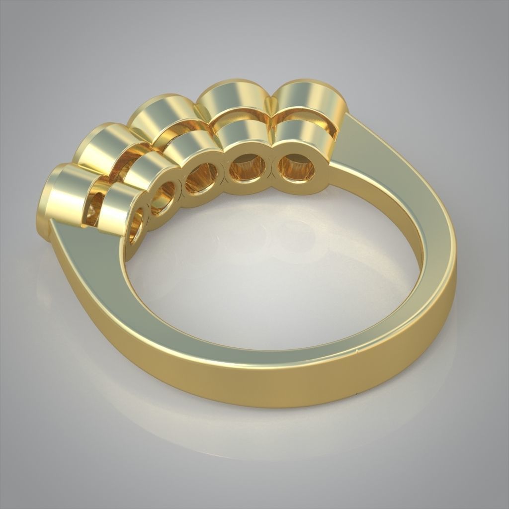 Diamond ring 0535 3D printable model 3D print model_11