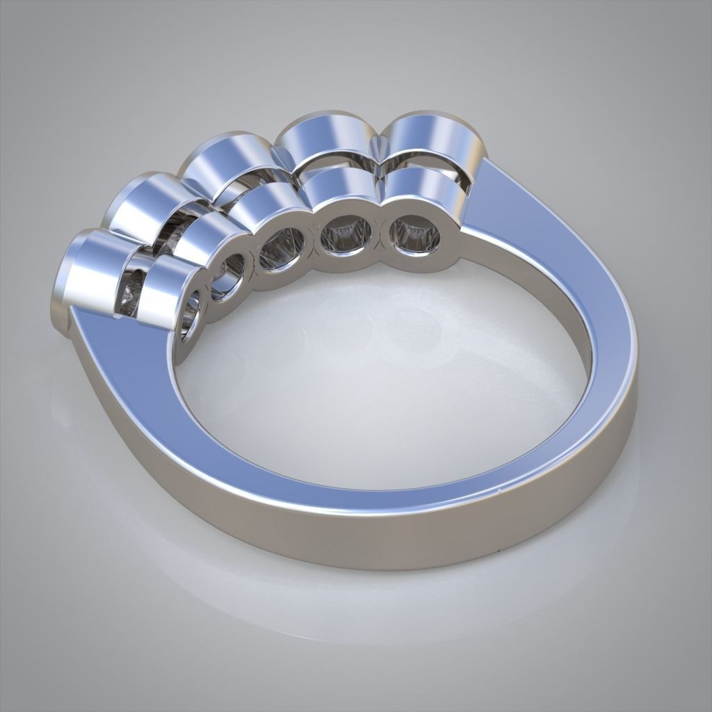 Diamond ring 0535 3D printable model 3D print model_10