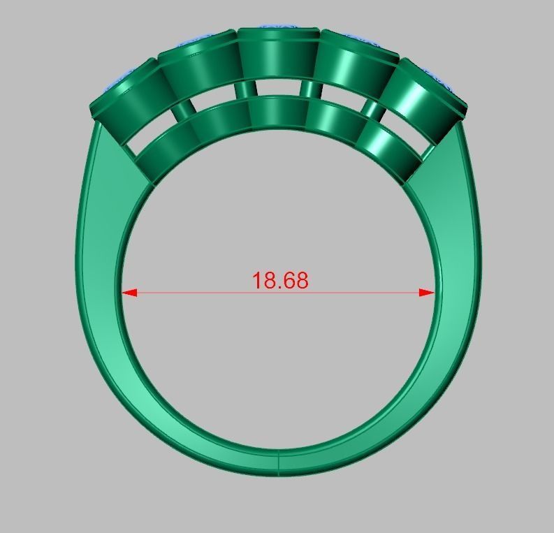 Diamond ring 0535 3D printable model 3D print model_12