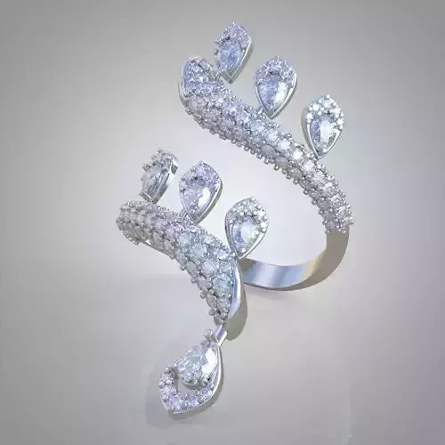 Diamond ring 0537 3D printable model10