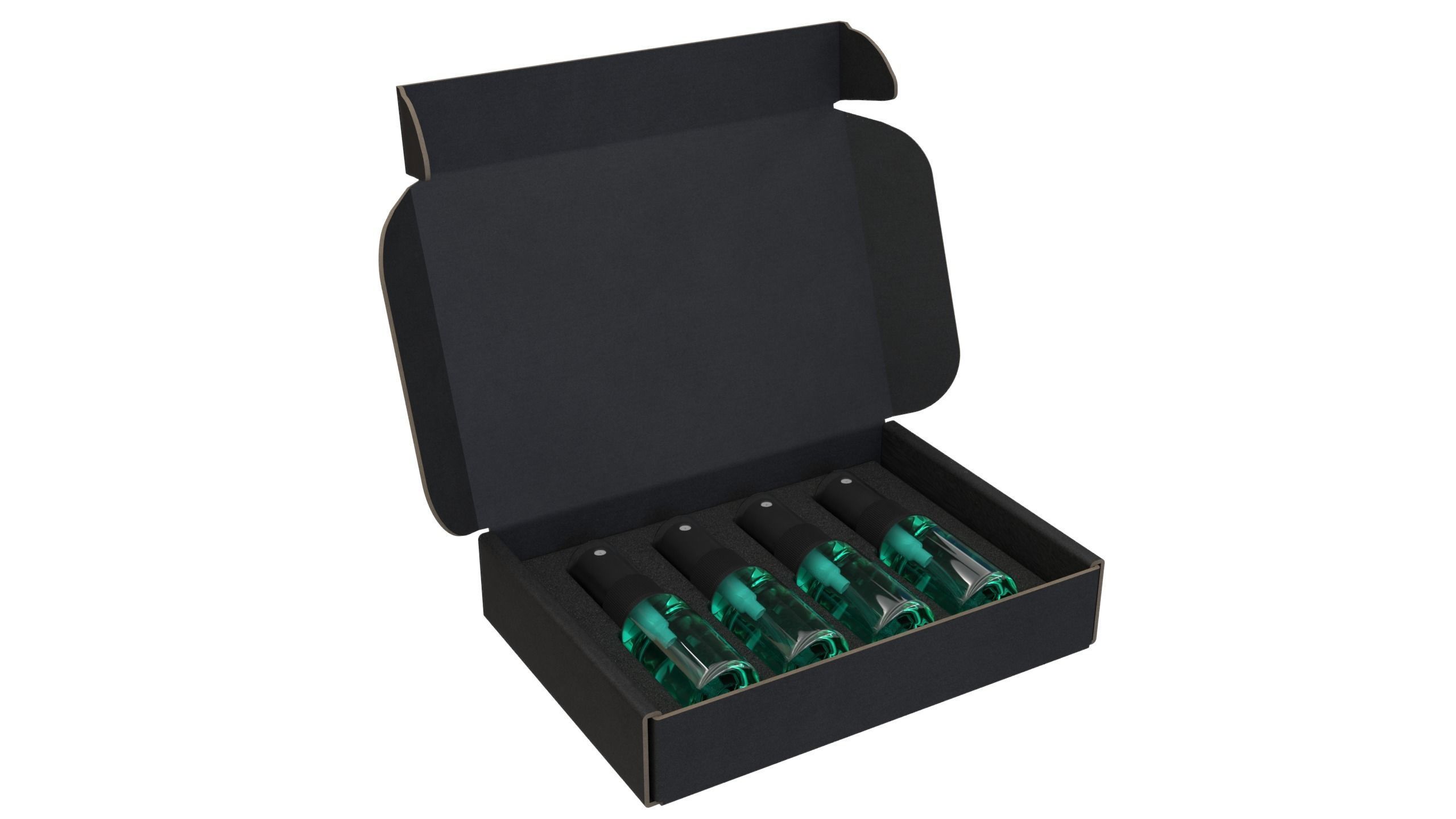 3D Packaging Box with Bottle inside 3D model_4