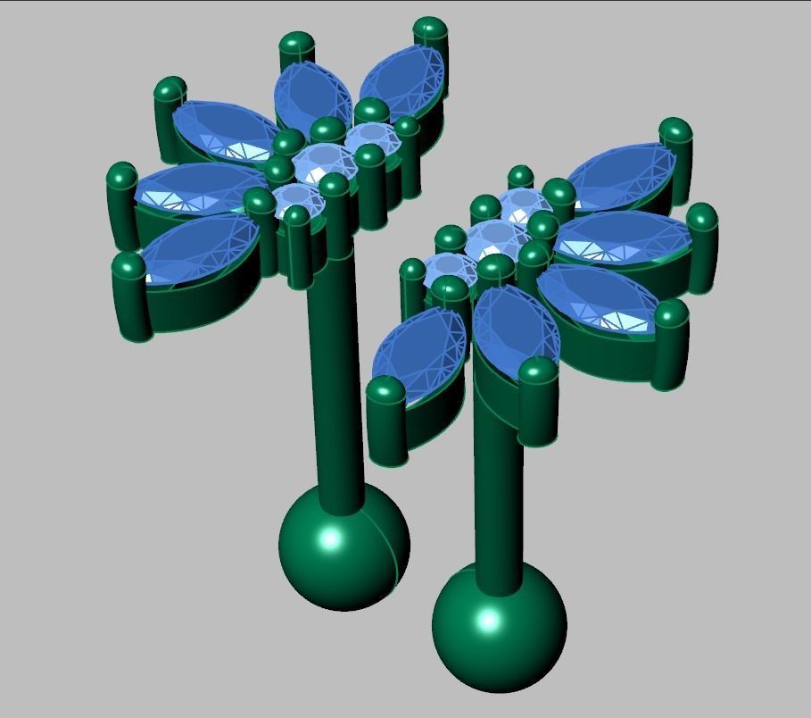 Earring model 0310 3D printable model10 3D print model_17