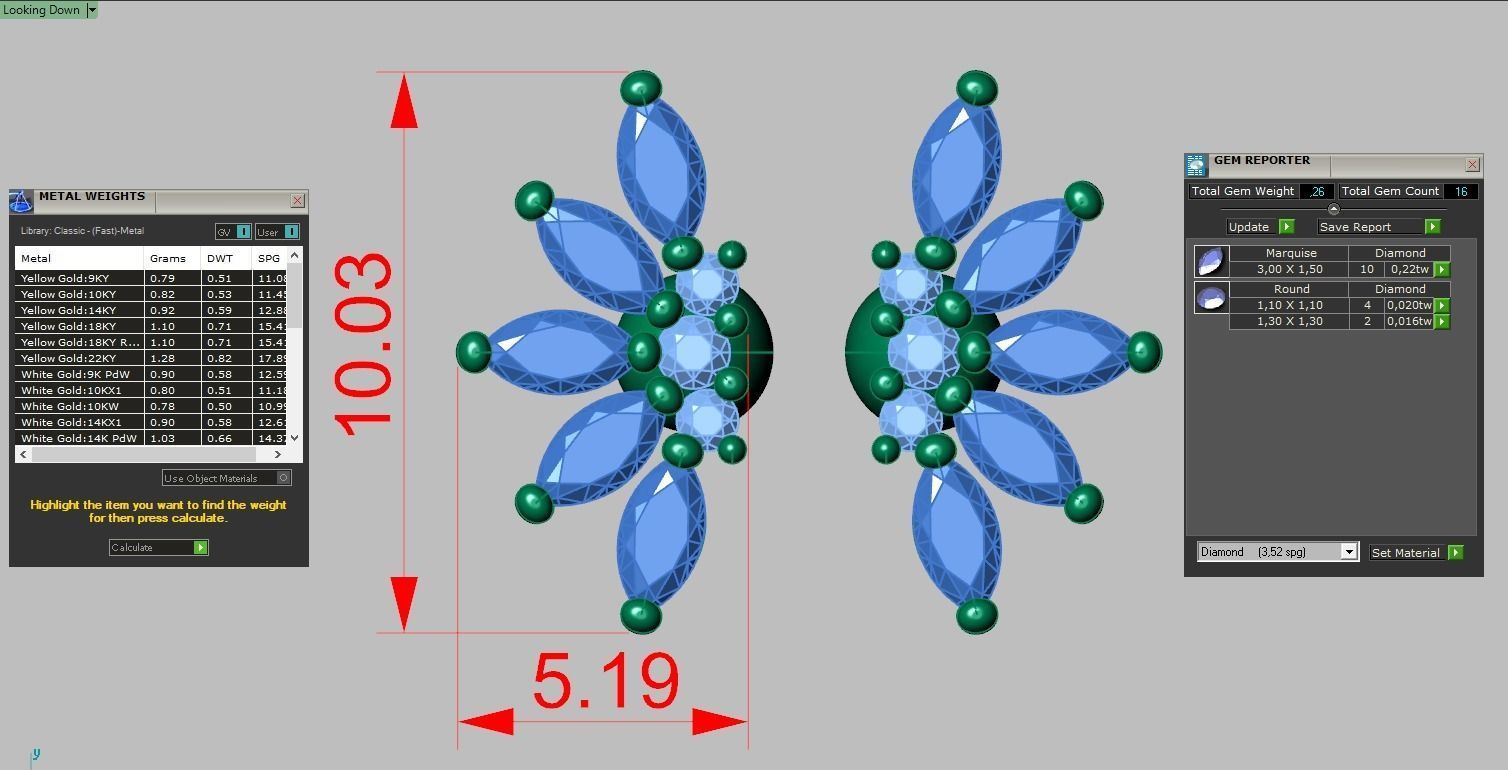 Earring model 0310 3D printable model10 3D print model_16