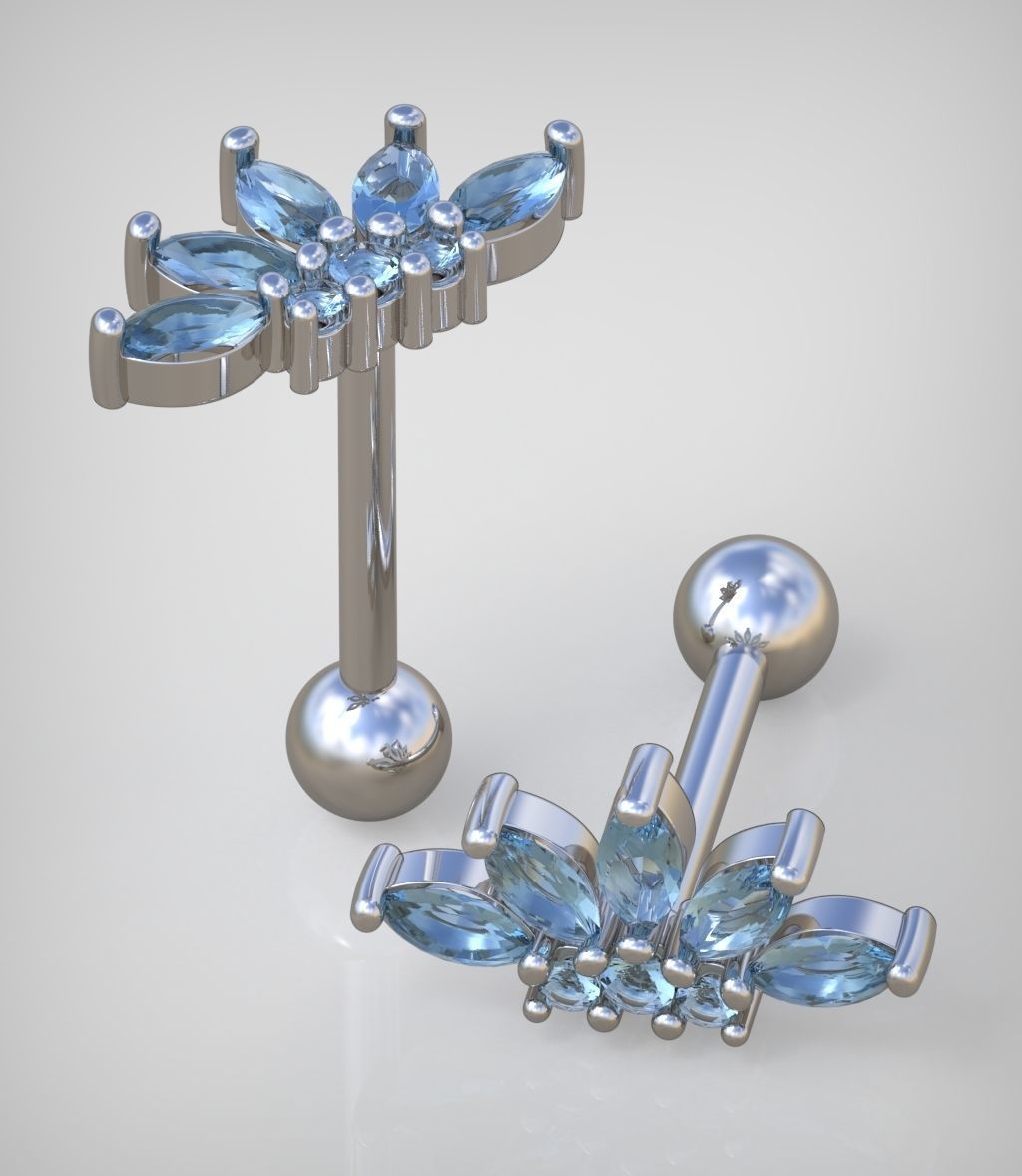 Earring model 0310 3D printable model10 3D print model_1