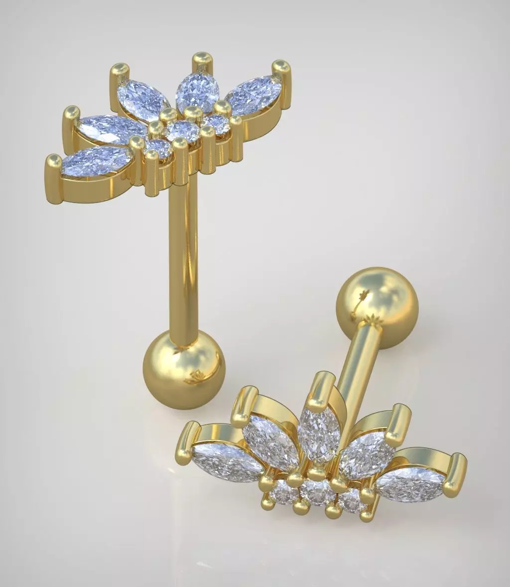 Earring model 0310 3D printable model10 3D print model_0