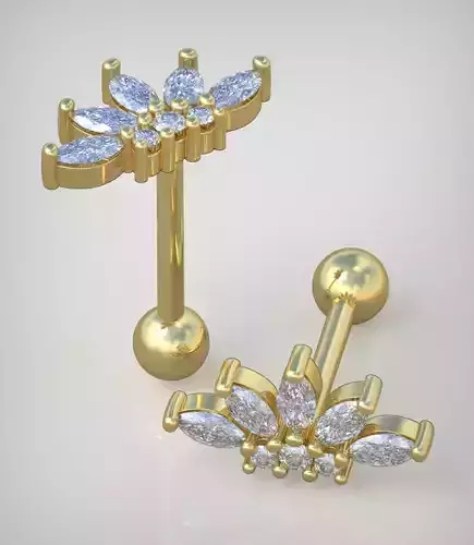 Earring model 0310 3D printable model10 3D print model