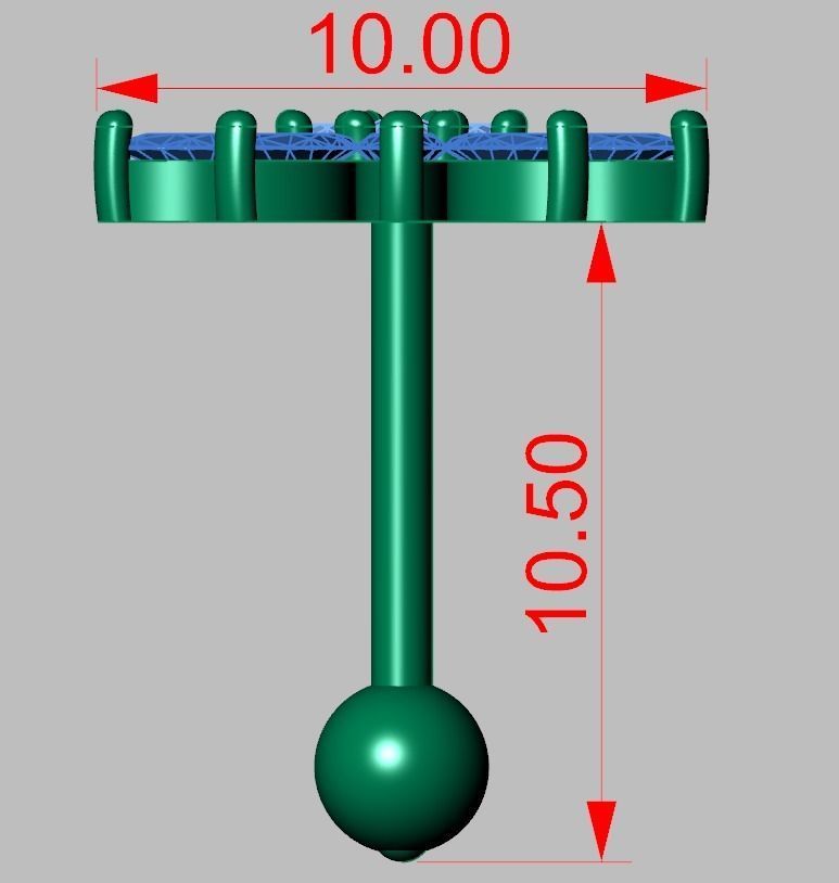 Earring model 0310 3D printable model10 3D print model_13