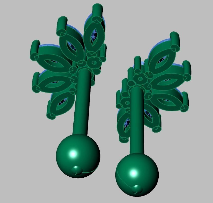 Earring model 0310 3D printable model10 3D print model_15
