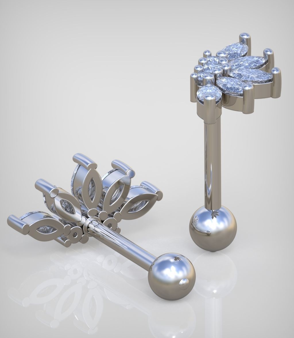 Earring model 0310 3D printable model10 3D print model_9
