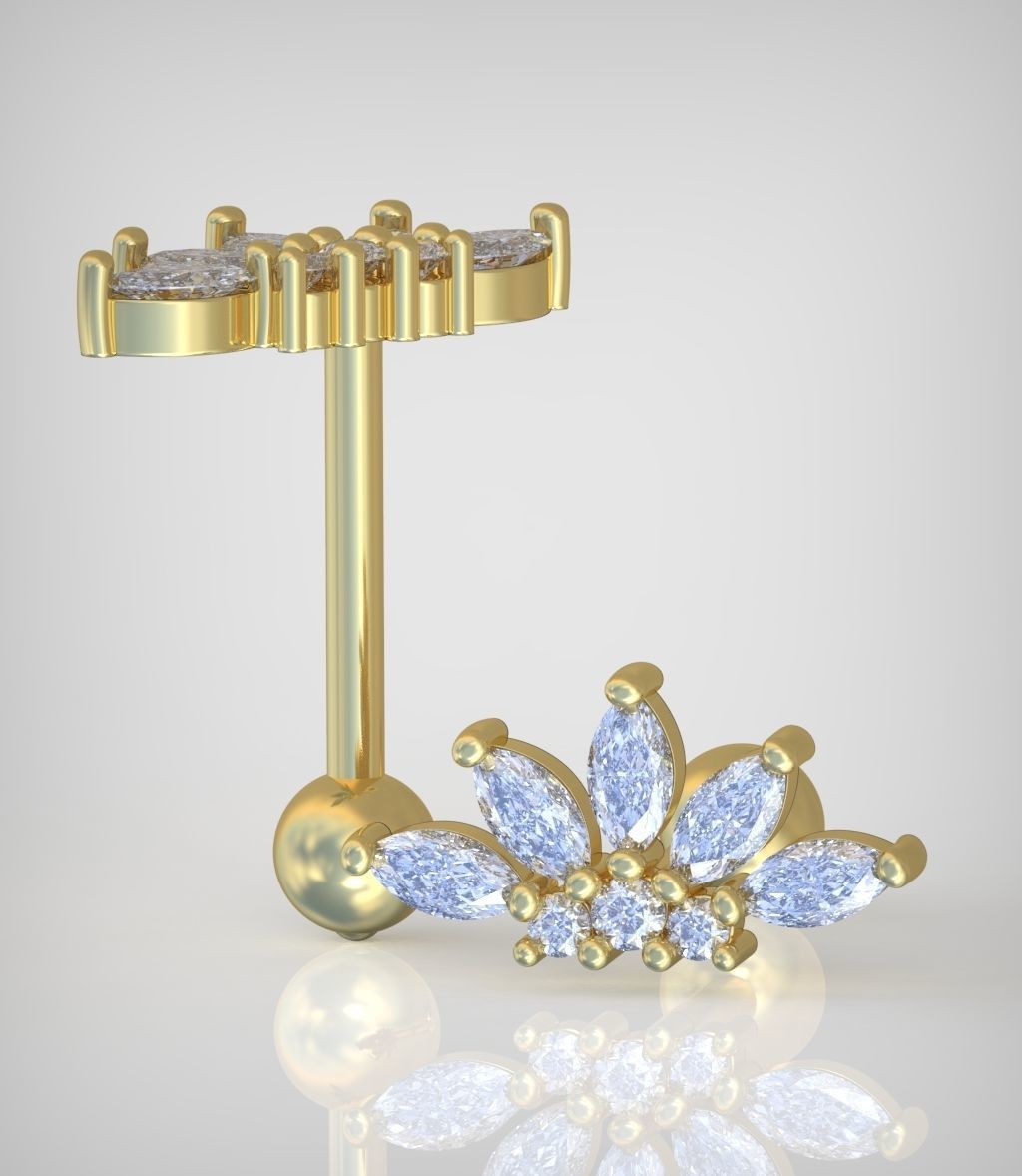 Earring model 0310 3D printable model10 3D print model_4