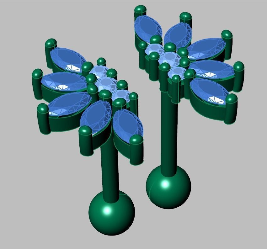 Earring model 0310 3D printable model10 3D print model_14