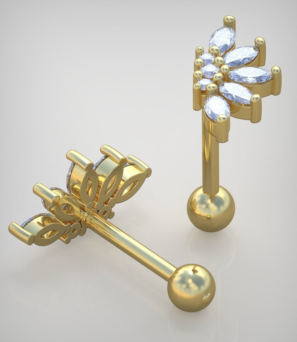 Earring model 0310 3D printable model10 3D print model_7