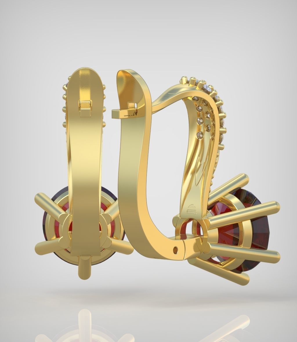 Earring model 0314 3D printable model10 3D print model_11