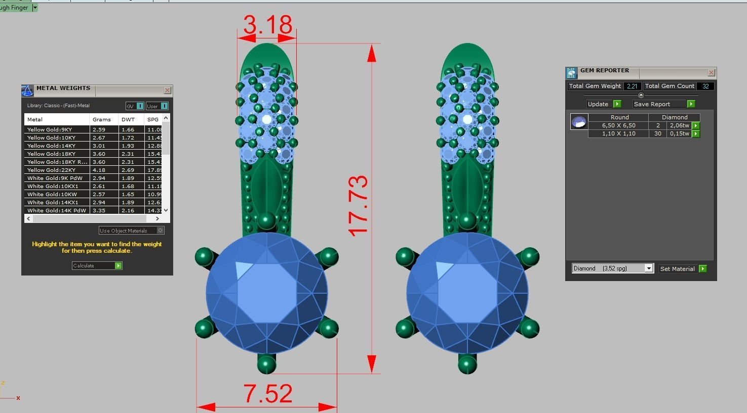 Earring model 0314 3D printable model10 3D print model_17