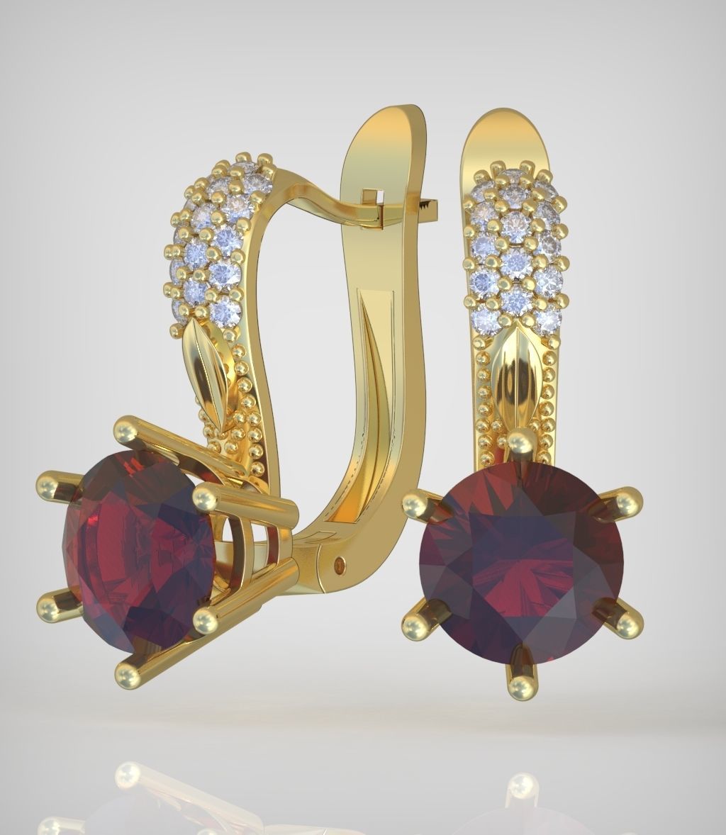 Earring model 0314 3D printable model10 3D print model_2