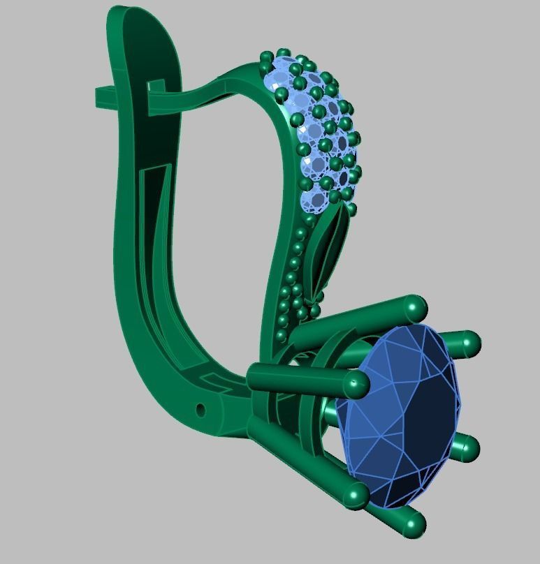 Earring model 0314 3D printable model10 3D print model_15