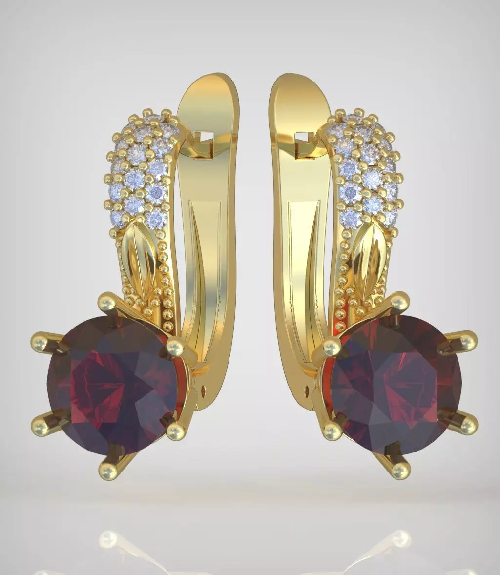 Earring model 0314 3D printable model10 3D print model_0