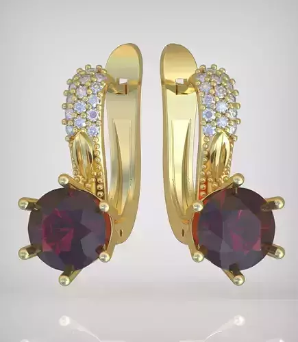 Earring model 0314 3D printable model10